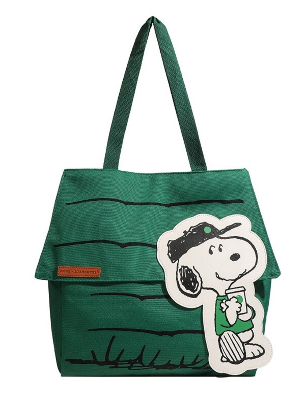 Starbucks x Peanuts Green Snoopy Tote Bag